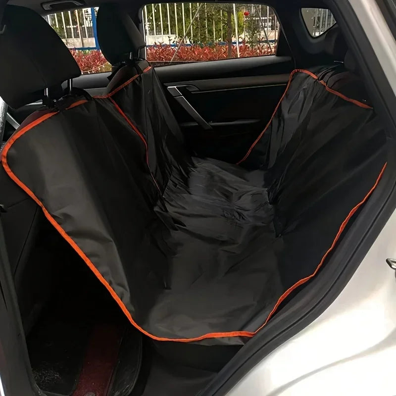 Dog on back seat cover