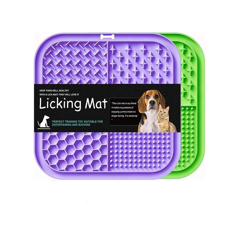 Lick mat with suction cups